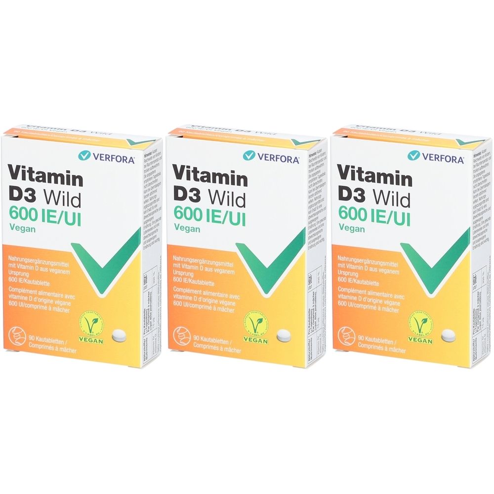 Vitamin D3 Wild Kautablette 600 IE vegan