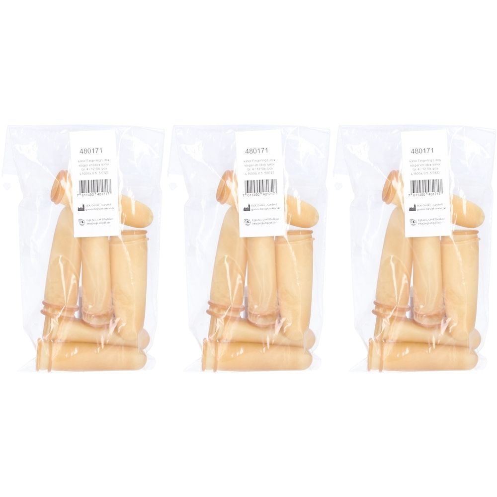 Sanor Latex-Fingerlinge Größe 4 leicht gepudert