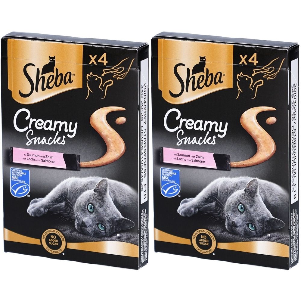 Sheba Creamy Snacks - Lachsleckerlis für Katzen
