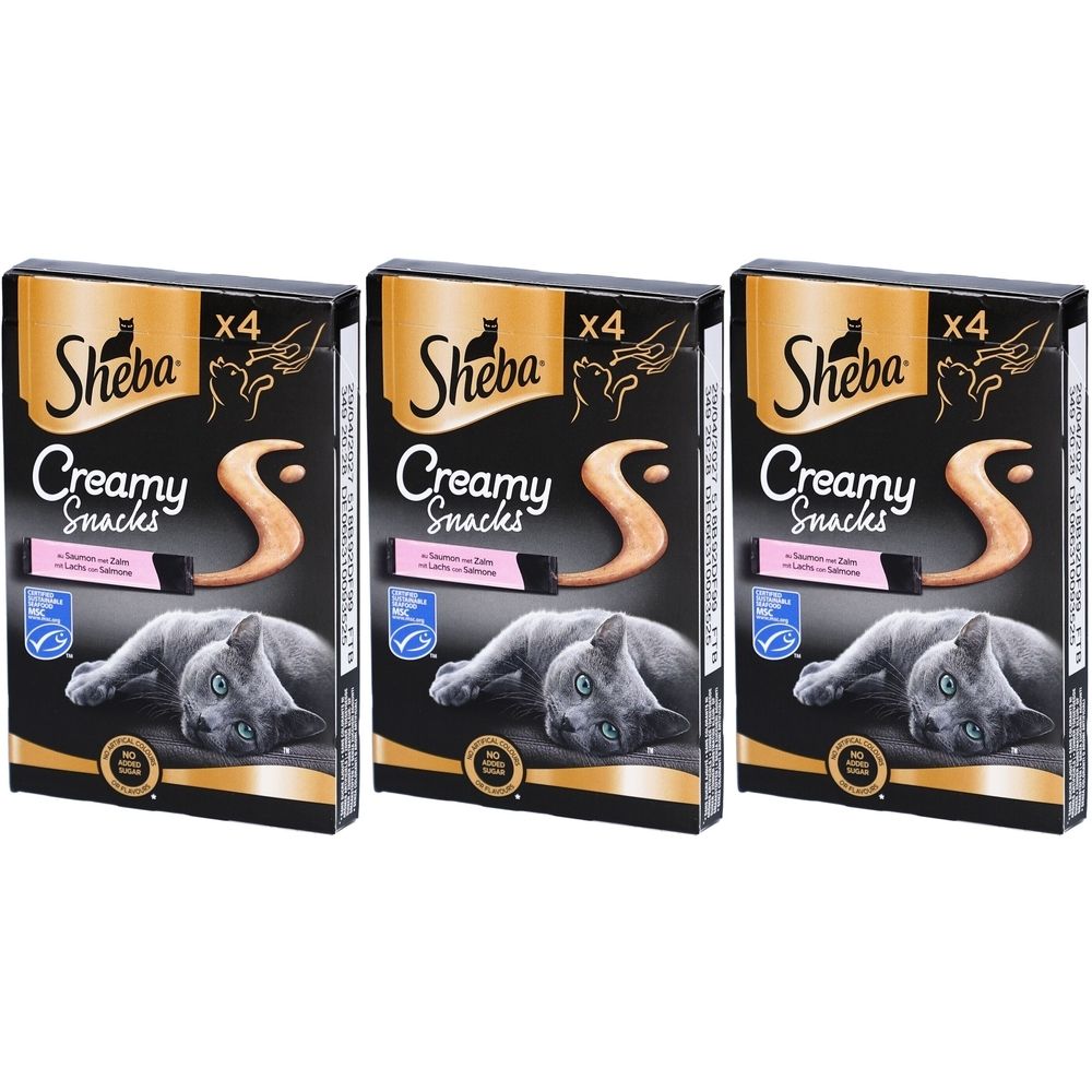 Sheba Creamy Snacks - Lachsleckerlis für Katzen