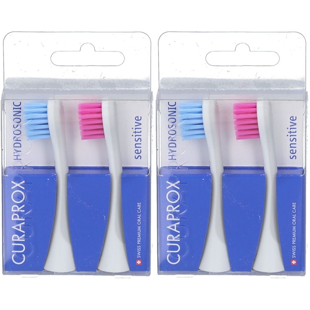 Curaprox Hydrosonic Sensitive Bürstenköpfe - 2er-Pack Nachfüllpacks