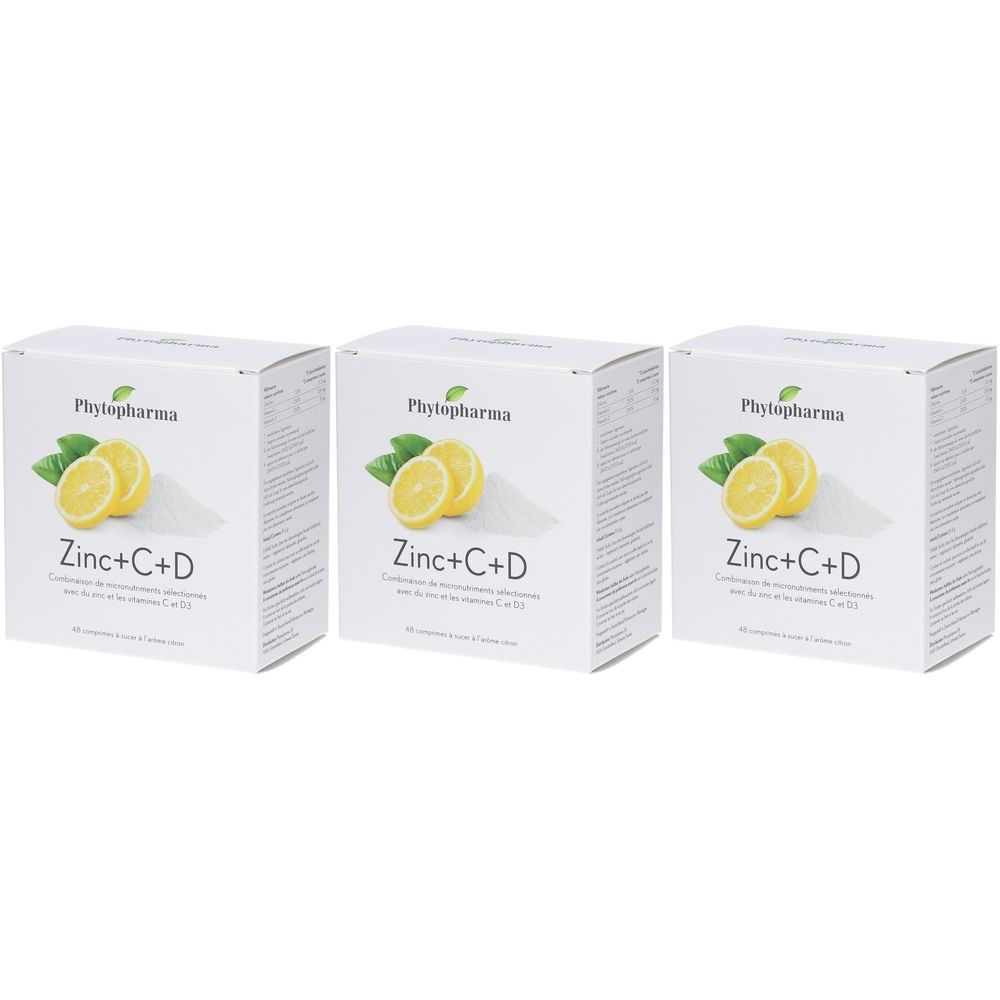 Phytopharma Zink + C + D - Lutschtabletten mit Zitronenaroma