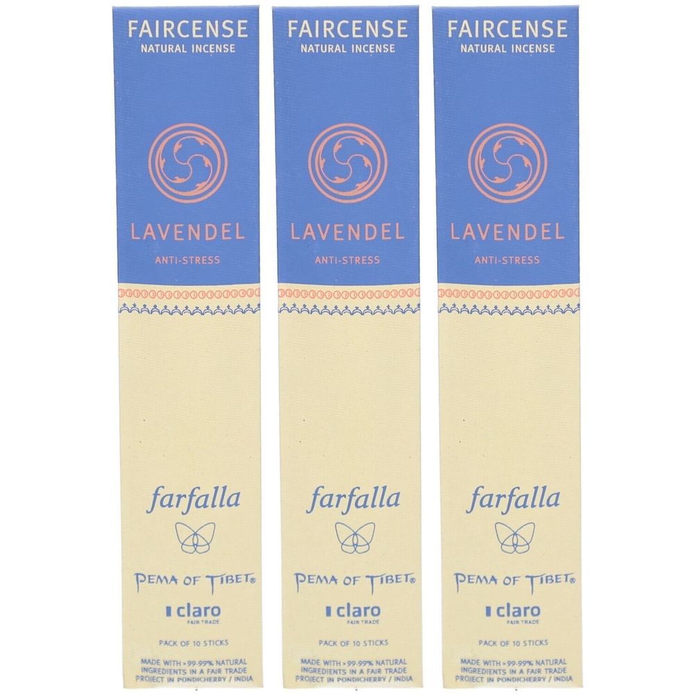 Farfalla Lavendel / Anti-Stress, Faircense Räucherstäbchen Bio