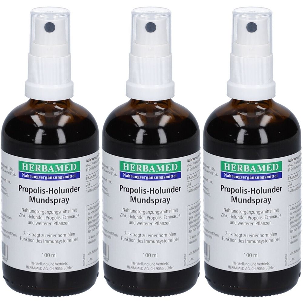 Herbamed Propolis-Holunder Mundspray - Zinkergänzung