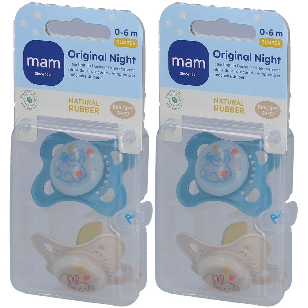 Mam Schnuller Original Night Gummi 0-6 Monate
