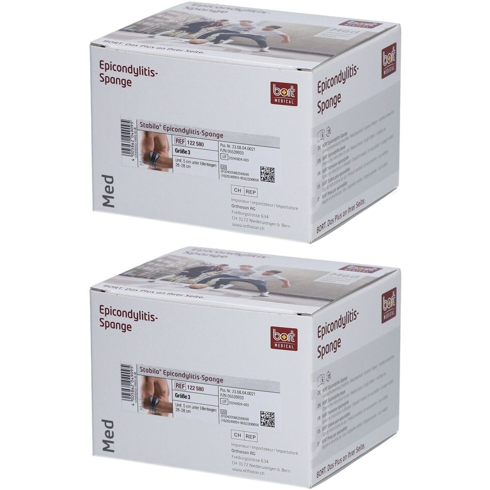 Bort Stabilo® Epicondylitis-Spange mit ulnarer Entlastung Gr. 3 grau