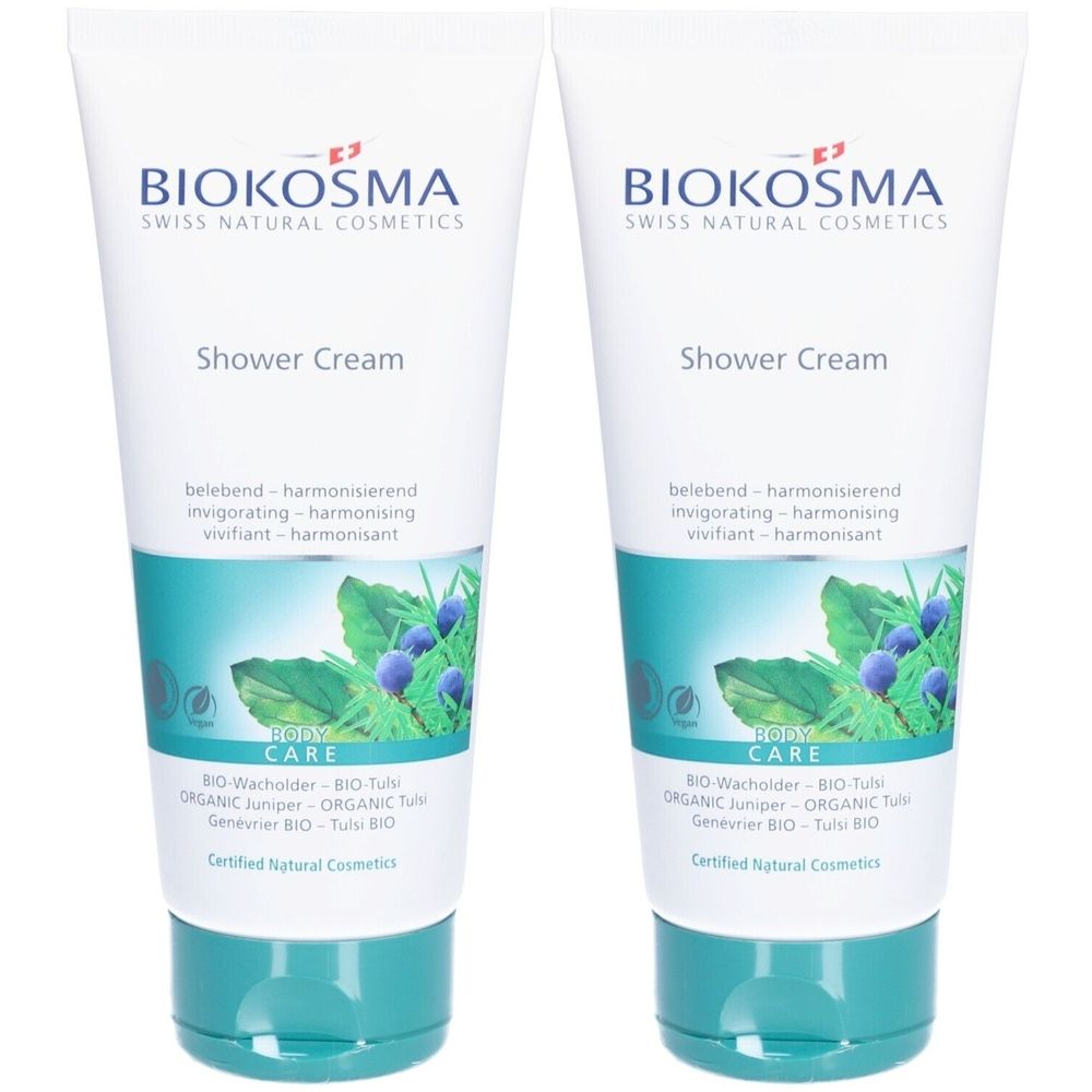 Biokosma Shower Cream – Vitalisierende Duschcreme mit BIO-Wacholder & BIO-Tulsi