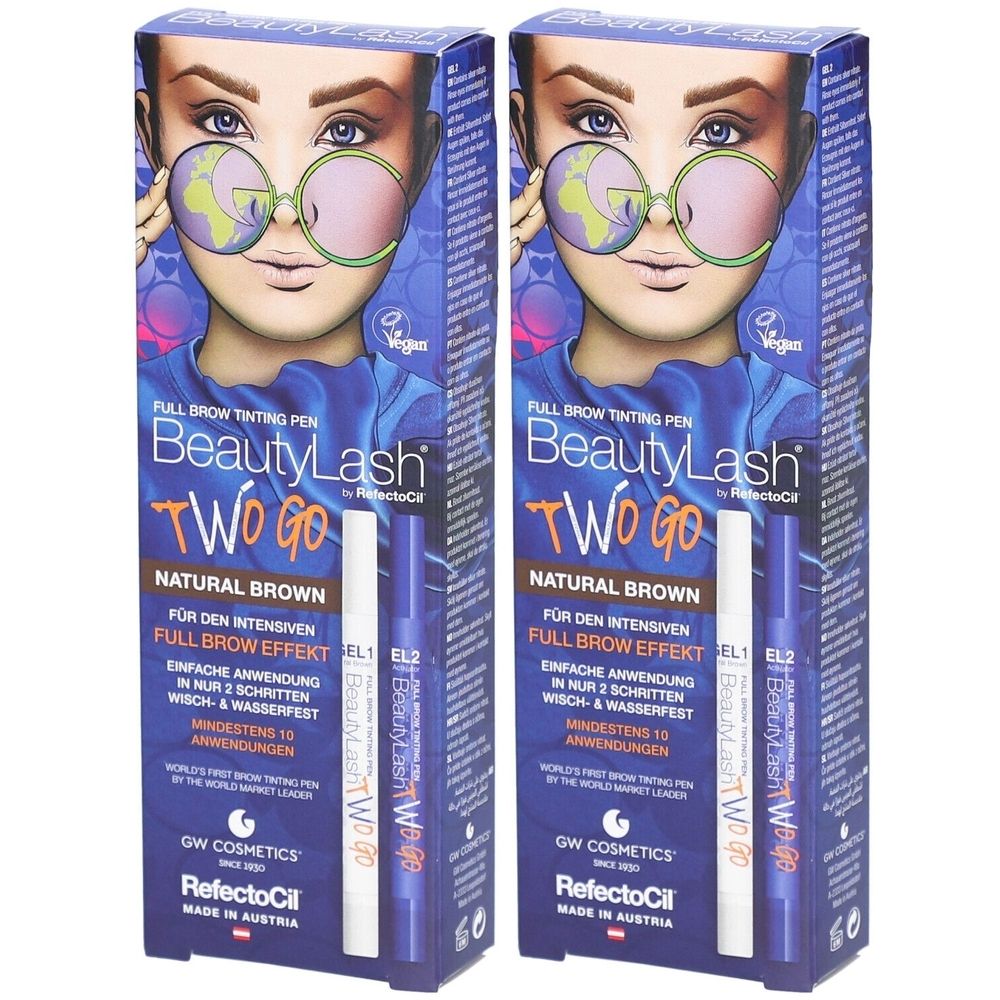 BeautyLash® Färbestift für Augenbrauen Naturbraun, 2er-Set