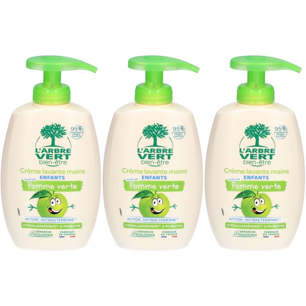 L'arbre Vert Ökologische Handseife für Kinder Grüner Apfel