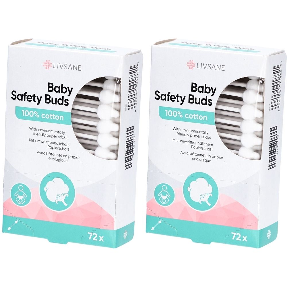 Livsane® Sicherheitswattestäbchen für Babys