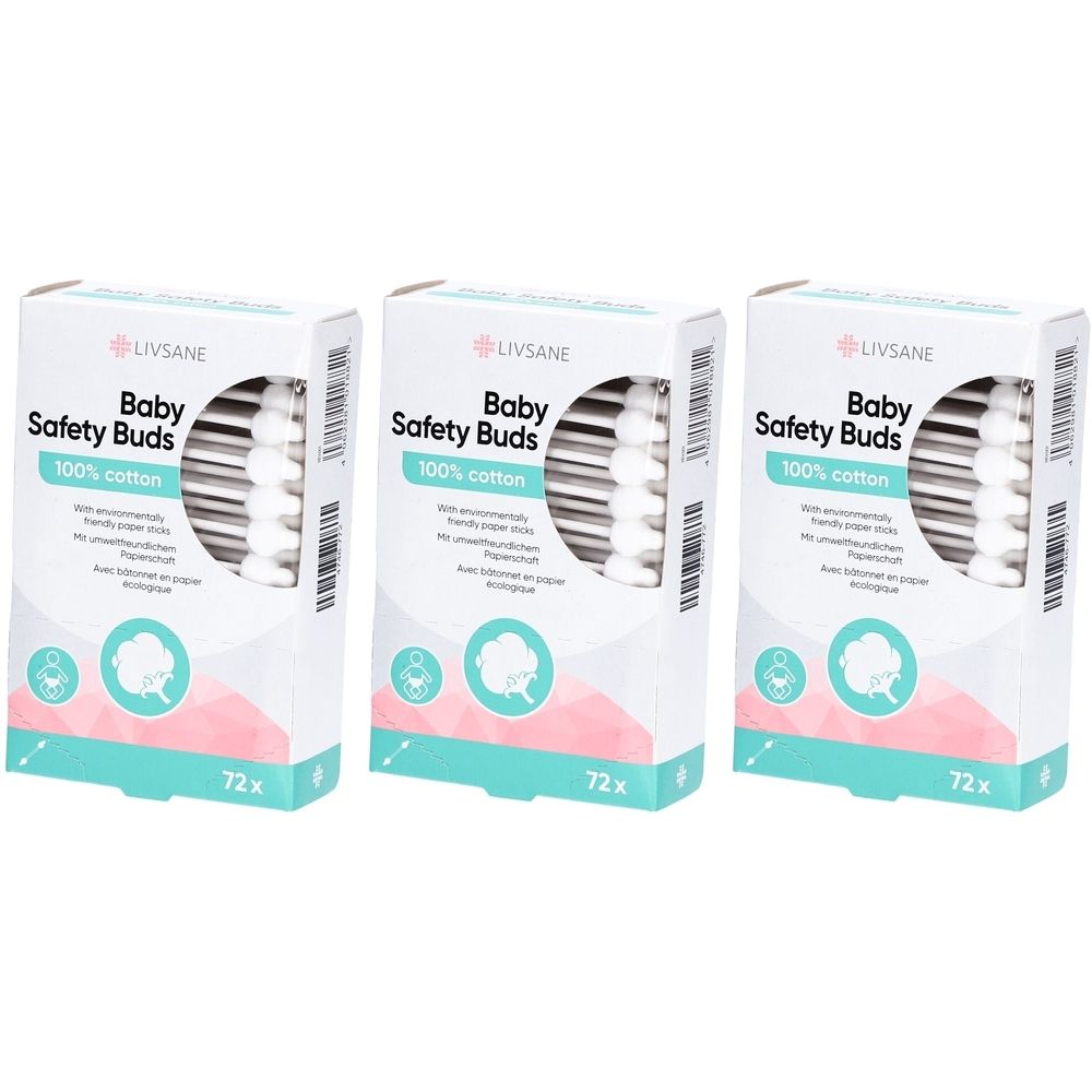 Livsane® Sicherheitswattestäbchen für Babys