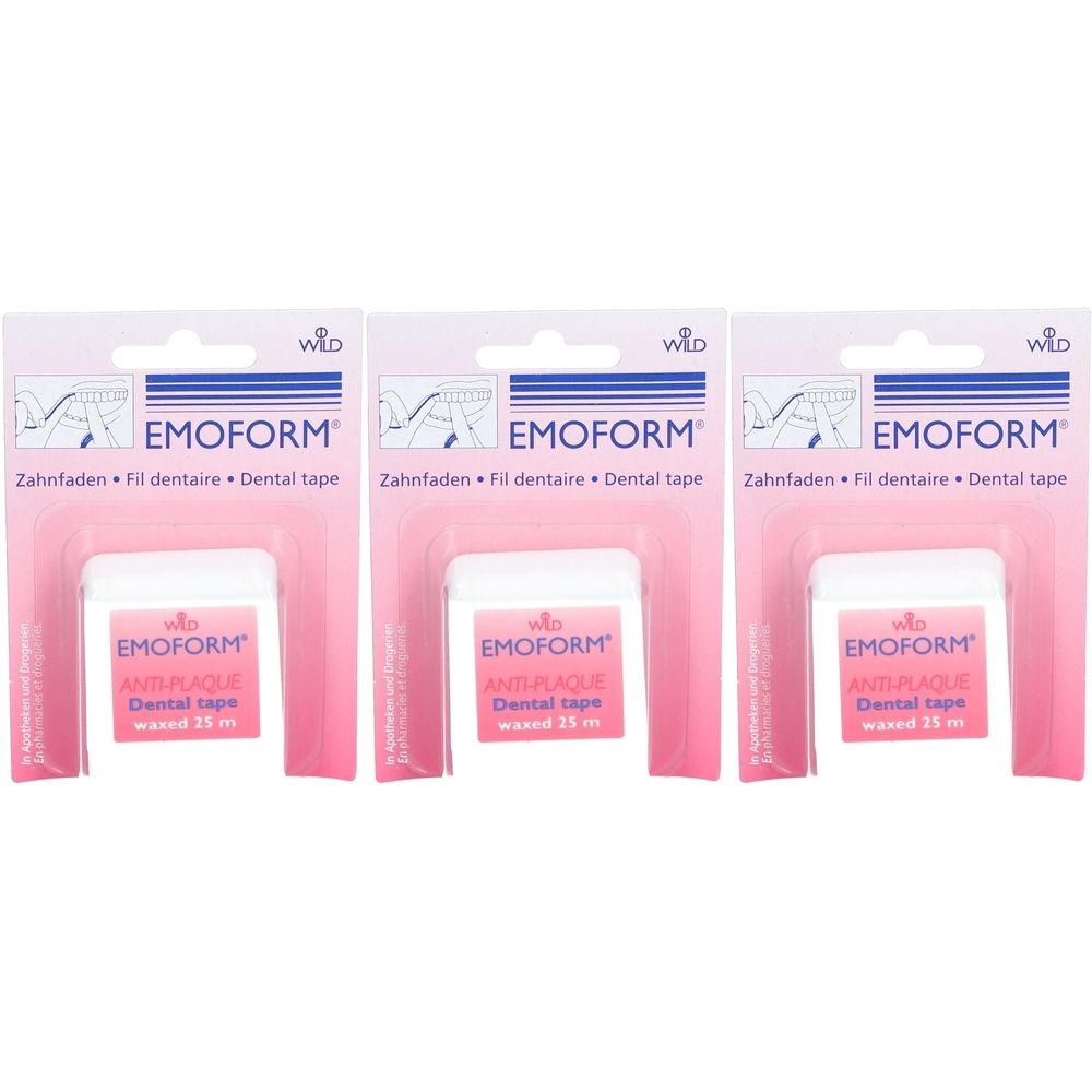 Emoform® Gewachste Anti-Plaque-Zahnseide 25 m