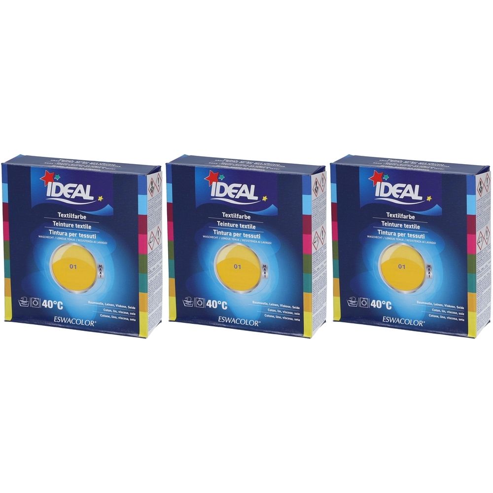 Ideal® Maxi Textilfarbe für Baumwolle No01 Gelb