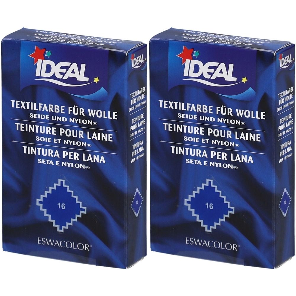 Ideal Färbemittel für Wolle, Seide und Nylon - 16 Franc Blau