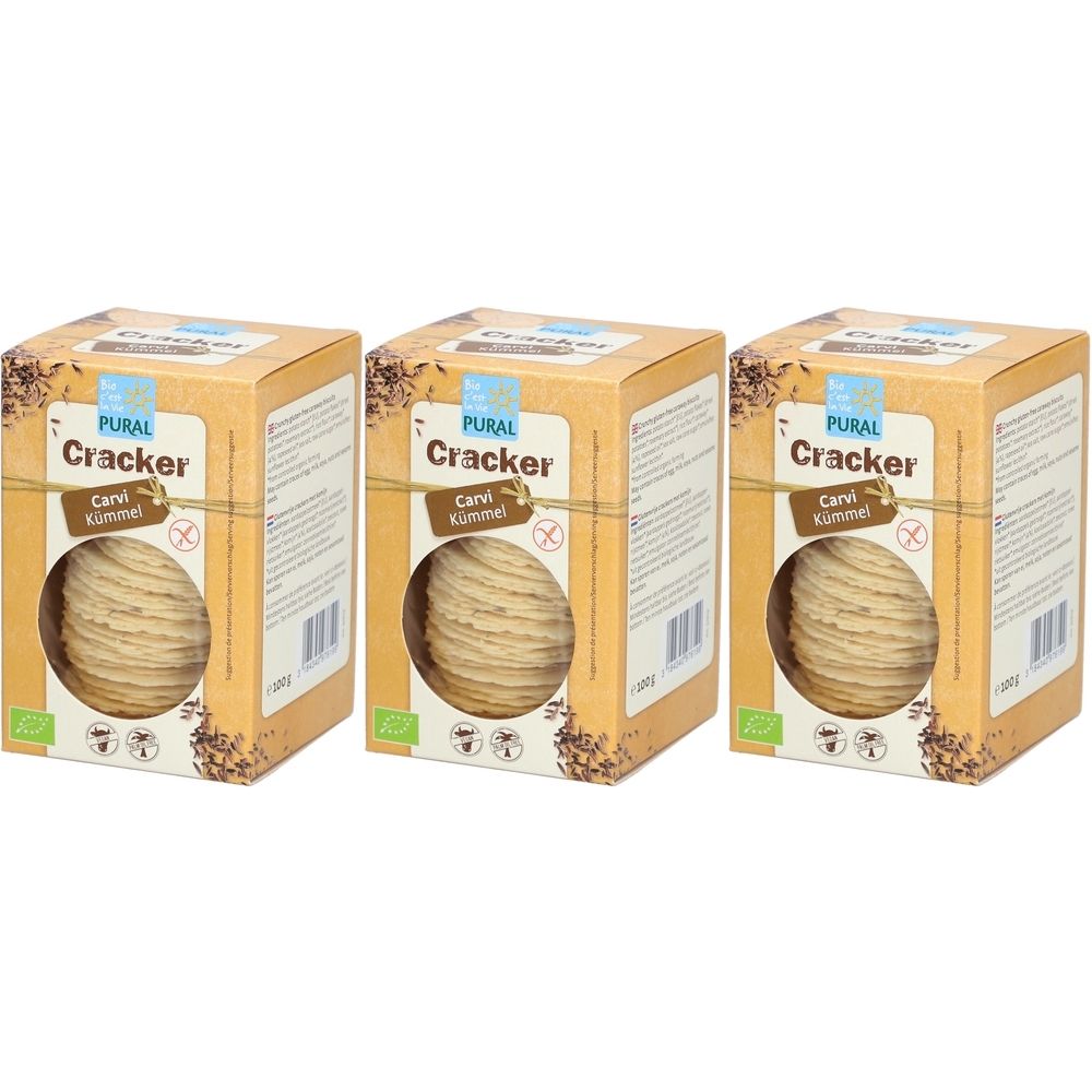 Pural Glutenfreier Bio-Kümmel-Cracker