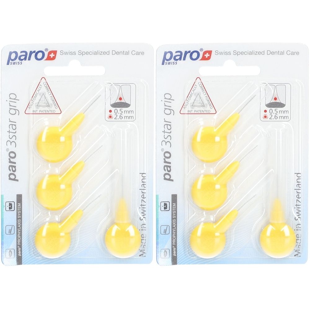 Paro® 3Star-Grip Interdentalbürsten 2.6 mm Gelb