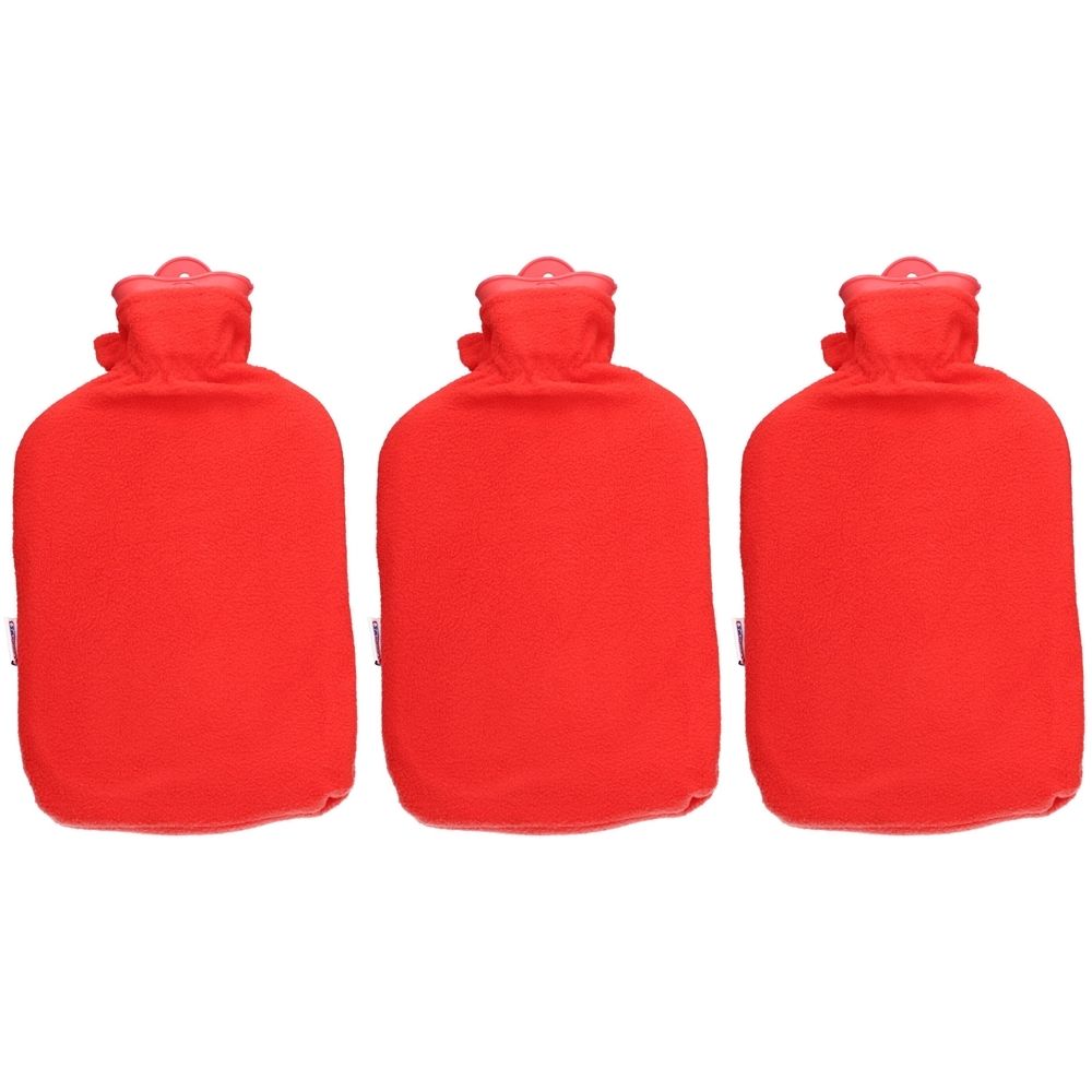 Sänger Wärmflasche 2L - Fleecebezug Rot