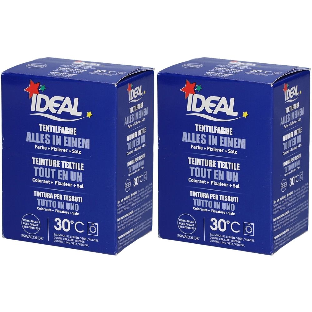 Ideal® Textilfarbe Kobaltblau Alles in Einem für Waschmaschinen
