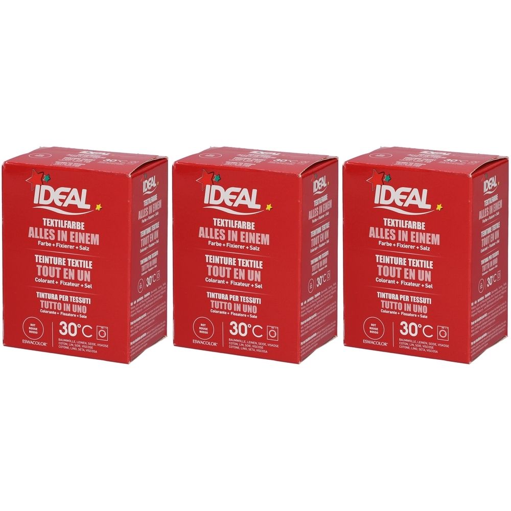 Ideal® Textilfarbe Rot Alles in Einem für Waschmaschinen