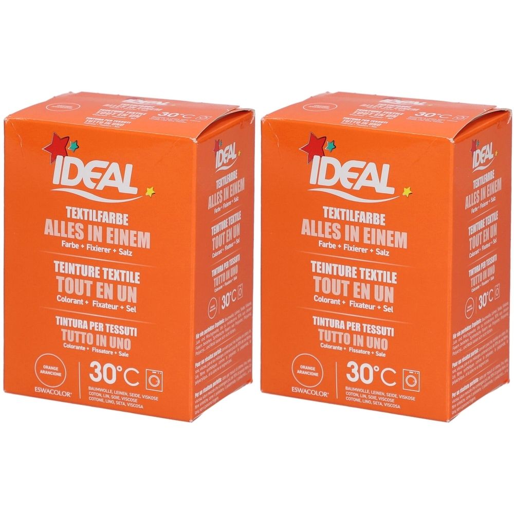 Ideal® Textilfarbe Orange Alles in Einem für Waschmaschinen