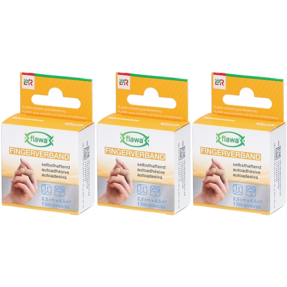 Flawa Fingerverband selbsthaftende Fixierbinde für Finger 2,5 cm x 4,5 m