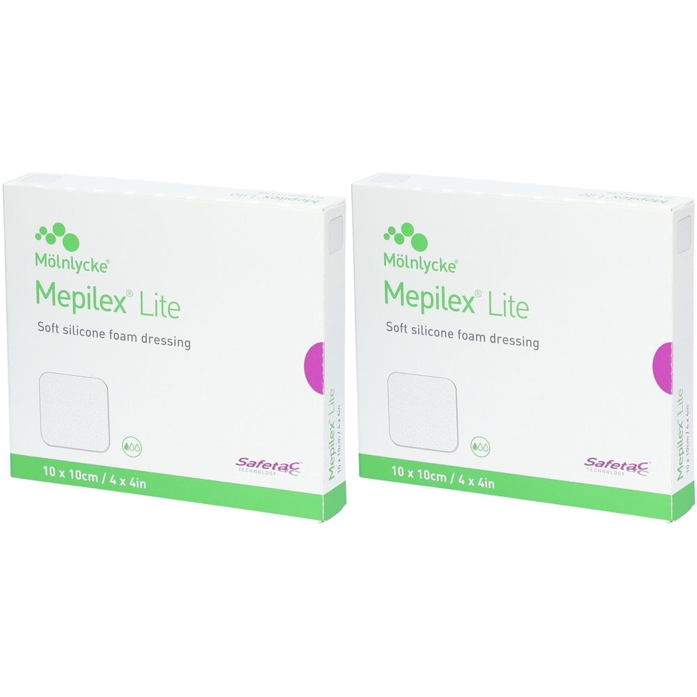 Mölnlycke® Mepilex® Lite Hydrozelluläres silikonisiertes Pflaster 10 x 10 cm
