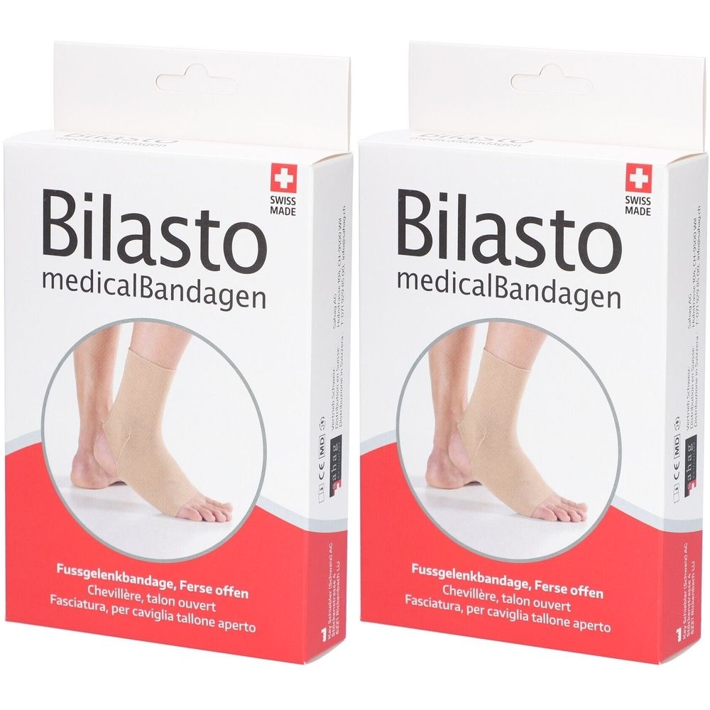 Bilasto Knöchelbandage mit offener Ferse Beige M