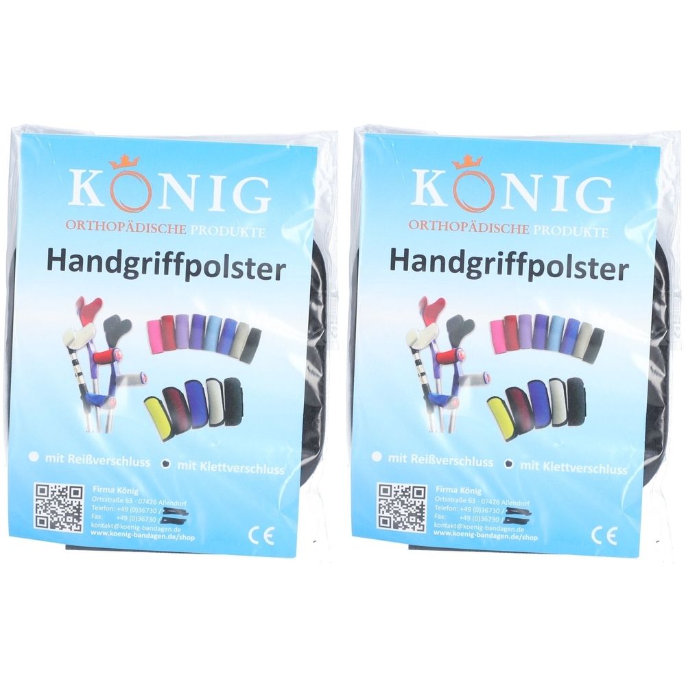 König Griffpolster Krücken schwarz Klettverschluss