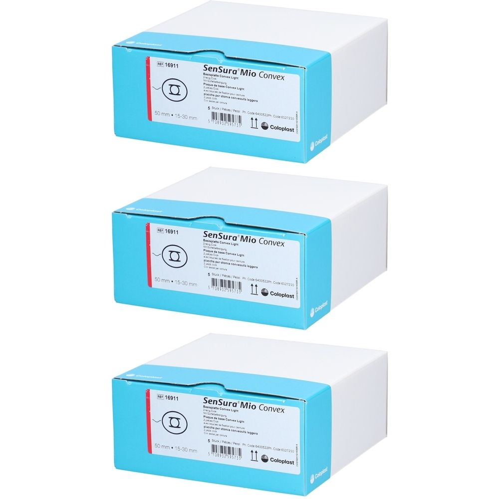 SenSura® Moi Convex Grundplatte Convex Light 50 mm 15-30 mm
