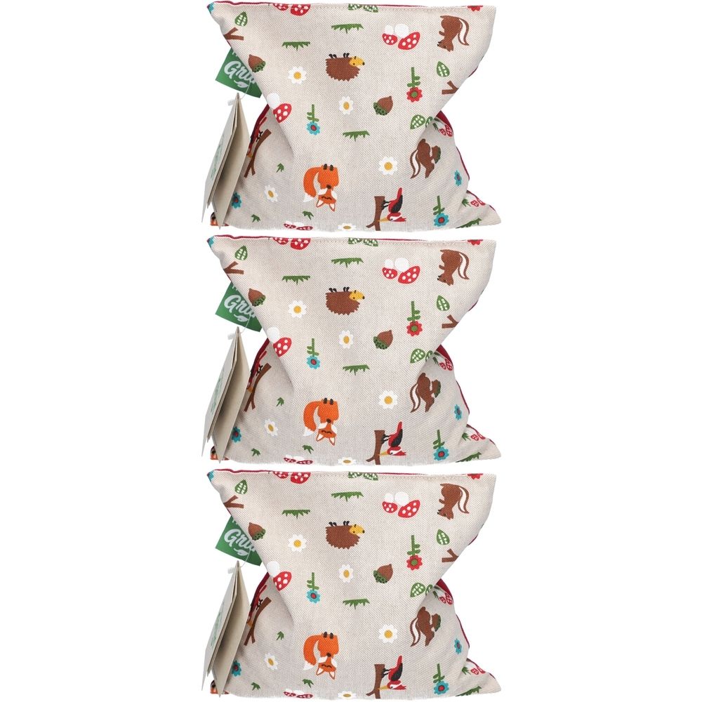 Himmelgrün® Kinder Kirschkernkissen 20x20 cm – Design Waldtiere