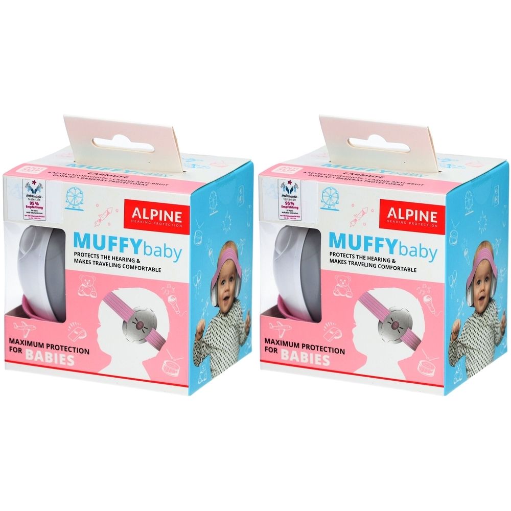 Alpine® Muffy Baby Gehörschutz für Babys – Rosa