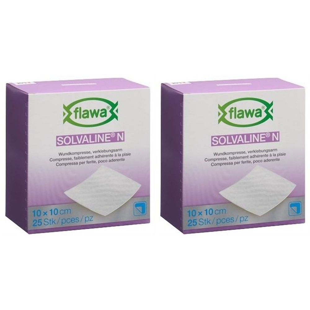 Flawa Solvaline N Kompressen steril 10x10 cm, 25 Stk