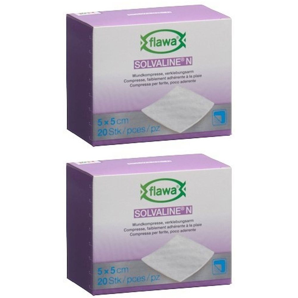 Flawa Solvaline N Kompressen steril 5x5 cm, 20 Stk
