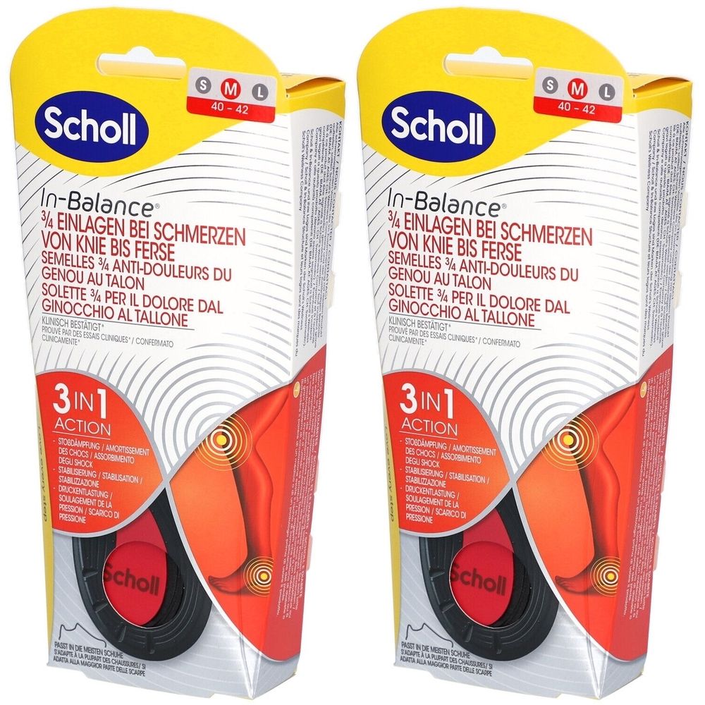 Scholl® In-Balance Einlegesohlen bei Schmerzen von Knie bis Ferse