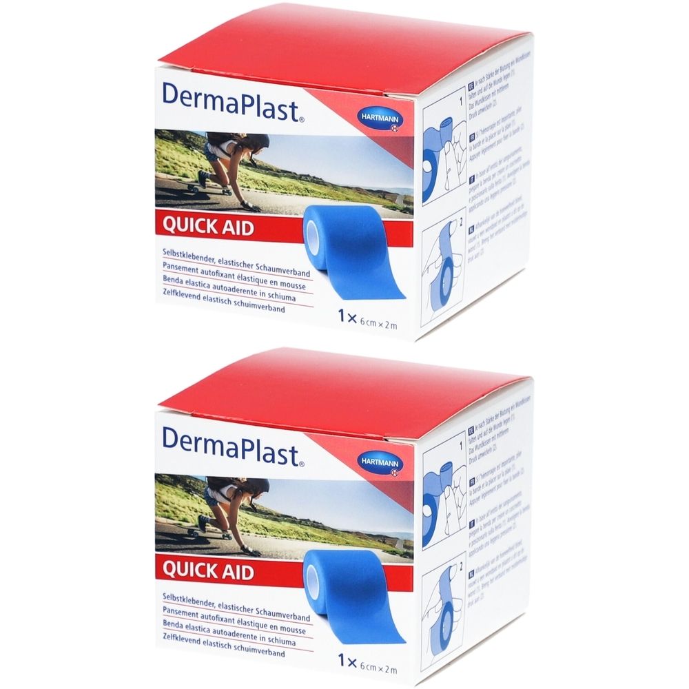 DermaPlast® Quick Aid selbstklebender elastischert Schaumverband  6 cm x 2 m