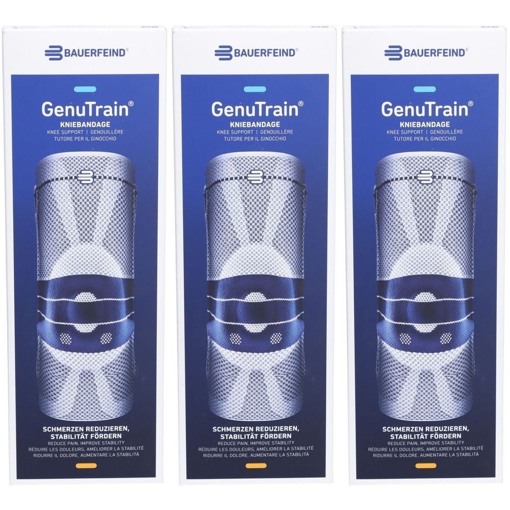 Bauerfeind® GenuTrain Aktive Kniebandage, Patella und Bandage Größe 6 Beige