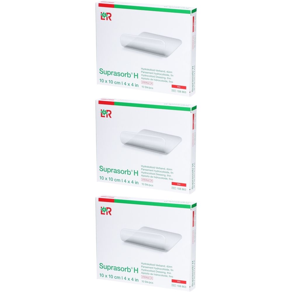 L&R Suprasorb®H Dünner Hydrokolloidverband 10 x 10 cm steril
