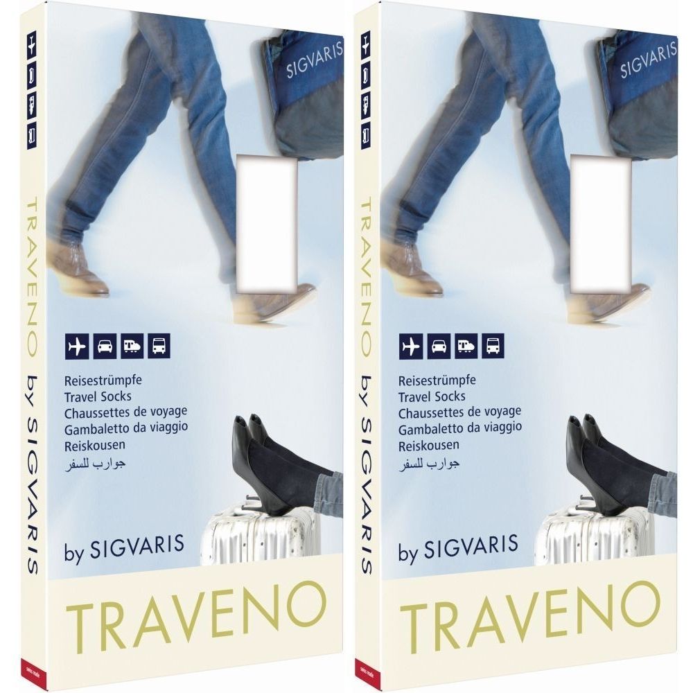 Sigvaris Traveno Reisesocken A-D Größe 2 38-39 Schwarz
