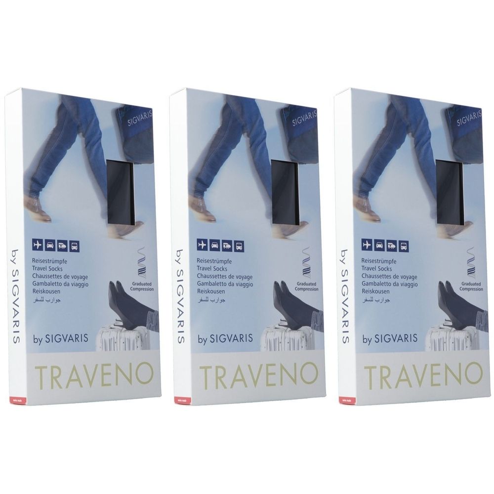 Sigvaris Traveno Reisesocken A-D Größe 3 40-41 Schwarz