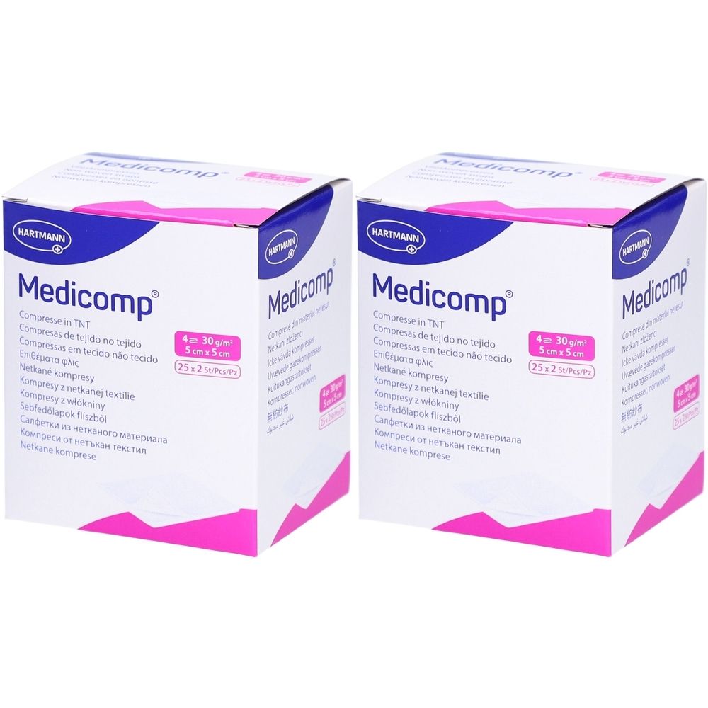 Medicomp®  Vlieskompressen steril 5 cm x 5 cm 4lagig