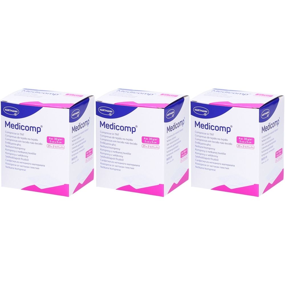 Medicomp®  Vlieskompressen steril 5 cm x 5 cm 4lagig