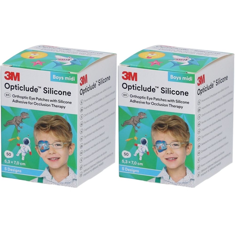 3M Opticlude Silikon-Augenpflaster 5.3 x 7 cm - Boys Midi