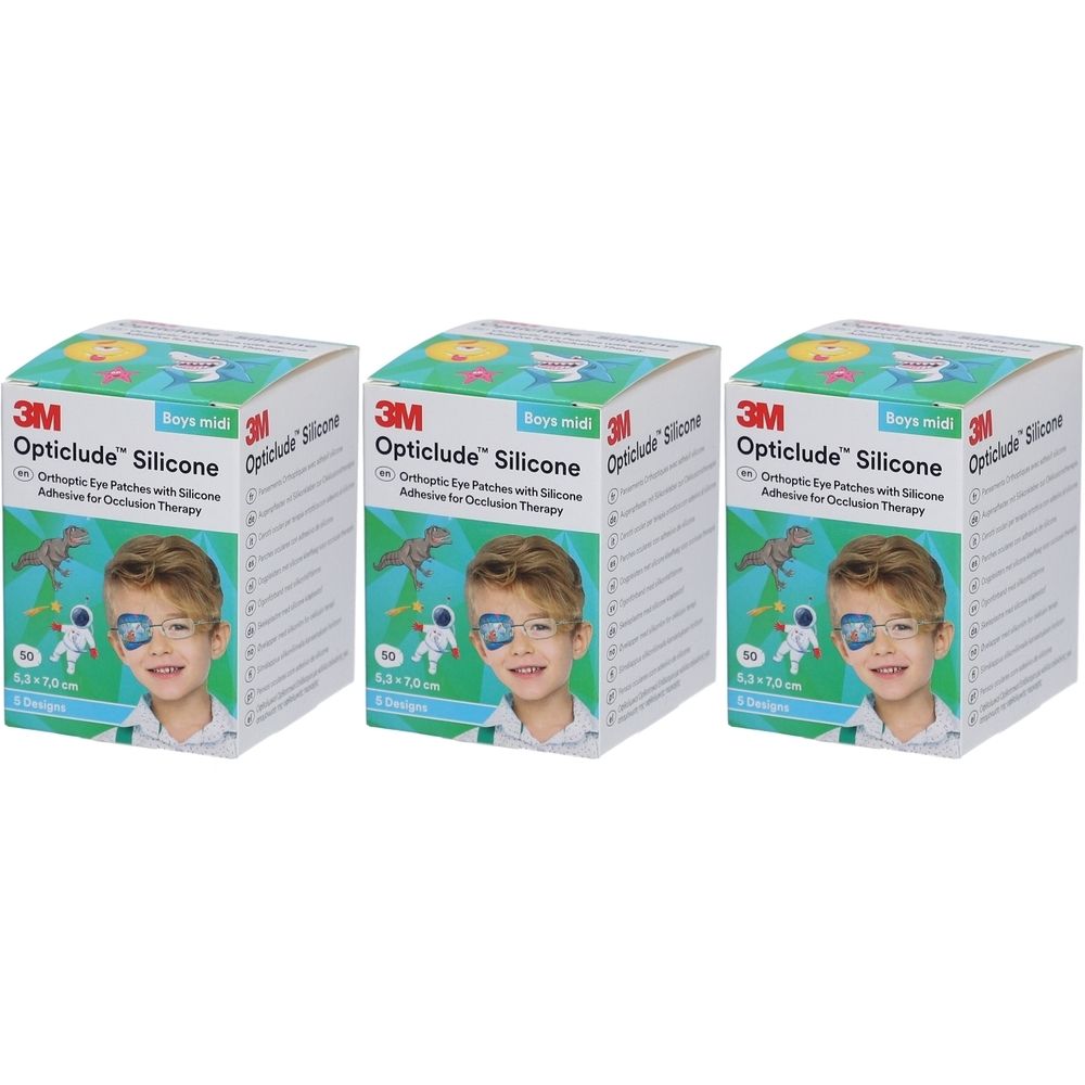 3M Opticlude Silikon-Augenpflaster 5.3 x 7 cm - Boys Midi