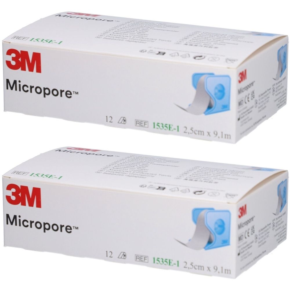 3M Micropore Heftpflaster Klebeband auf Rolle 25 mm x 9,14 m