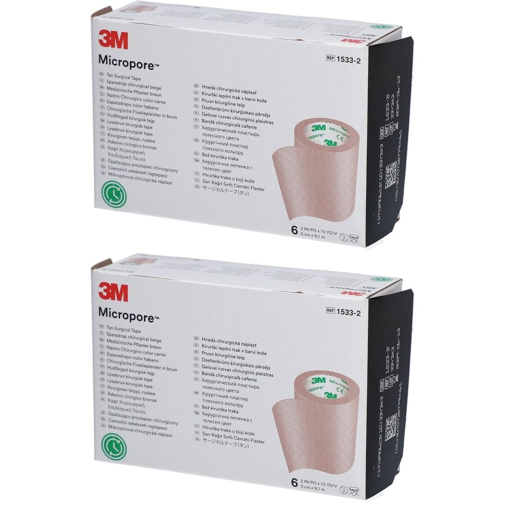 3M Micropore Pflasterrolle mit Spender 5 cm x 9,14 m