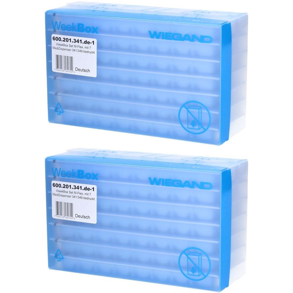 Wiegand Wochenpillenbox Set M-Flex Text auf Deutsch