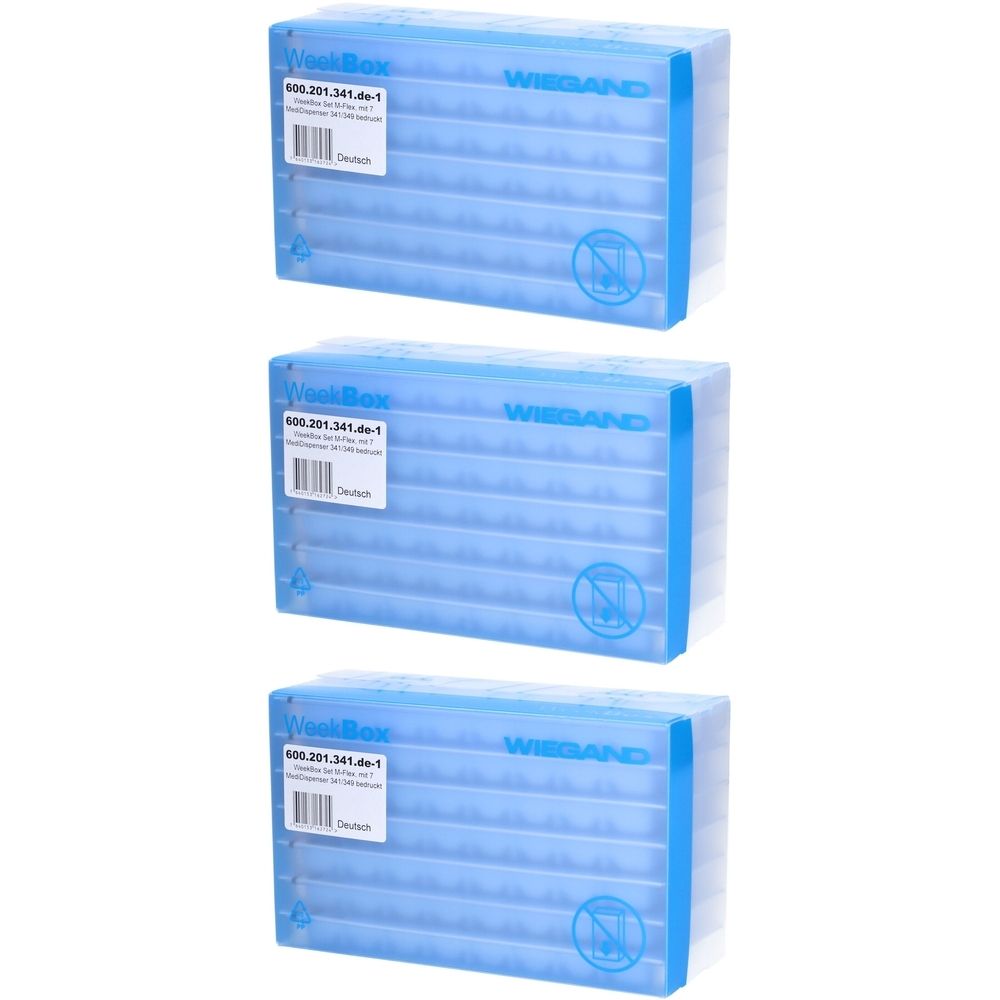Wiegand Wochenpillenbox Set M-Flex Text auf Deutsch