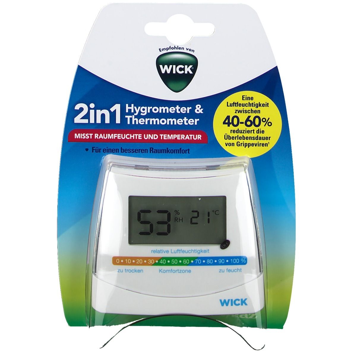 Wick 2-in-1 Hygrometer & Thermometer