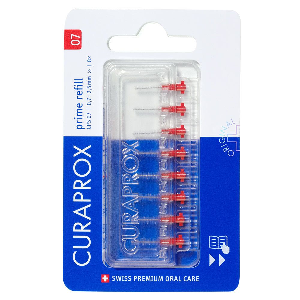Curaprox CPS 07 prime Interdentalbürsten rot Nachfüllpackung
