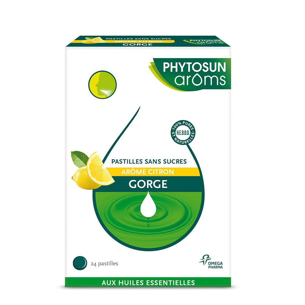 Phytosun Arôms Zuckerfreie Pastille Hals Zitrone 24 Einheiten
